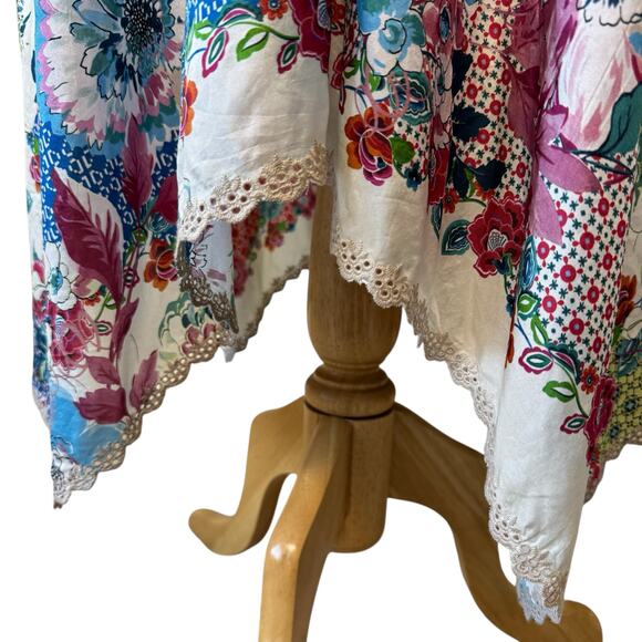 JOHNNY WASs  Lubello Parker Silk Patchwork Shirt Dress Multi Size Small - Picture 11 of 14